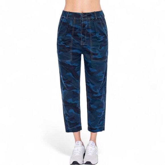 Sundry | Mineral Wash Blue Pocket Pants Blue Camo Cropped Ultra High  Rise 29 - Picture 1 of 11